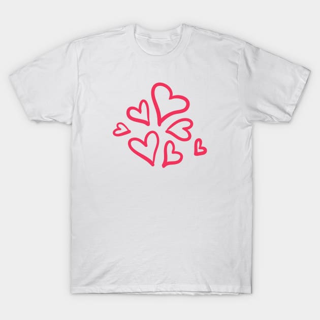 hearts - valentine's day T-Shirt by numidiadesign